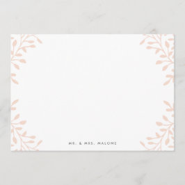 Carte De Correspondance Papeterie de mariage de jardin secret - Blush