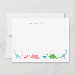 Carte De Correspondance Papeterie de remerciement personnalisée Prépa Dino