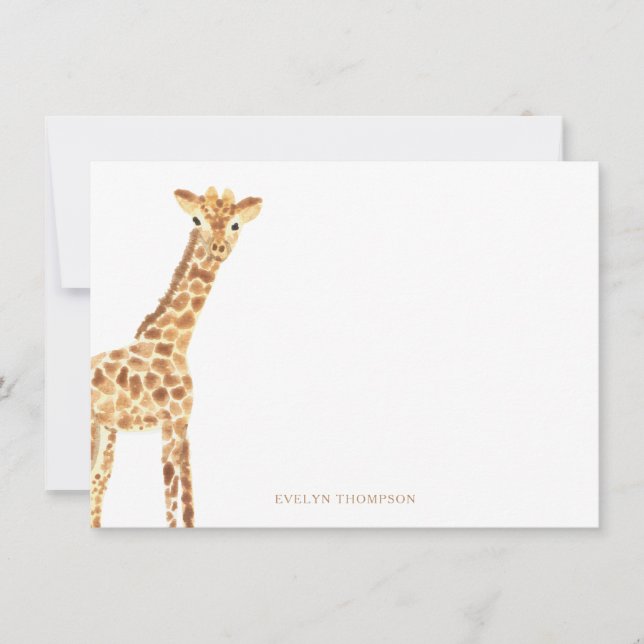 Carte De Correspondance Papeterie Giraffe (Devant)