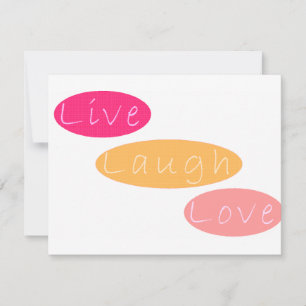 Carte De Correspondance Papeterie Live Laugh Love