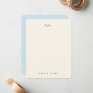 Carte De Correspondance Papeterie Moderne Élégante avec Monogramme