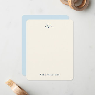 Carte De Correspondance Papeterie Moderne Élégante avec Monogramme