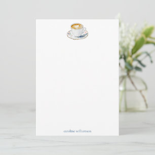 Carte De Correspondance Papeterie personnalisée aquarelle Café Latte