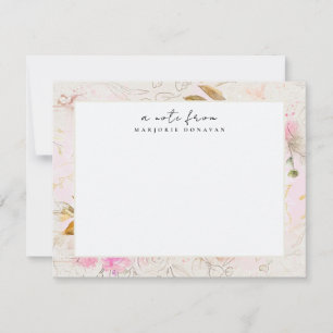 Carte De Correspondance Papeterie personnalisée Jardin de fleurs roses