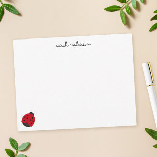 Carte De Correspondance Papeterie personnalisée pour enfants avec coccinel