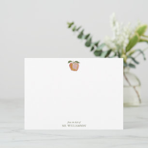 Carte De Correspondance Papeterie personnalisée pour professeur avec pomme