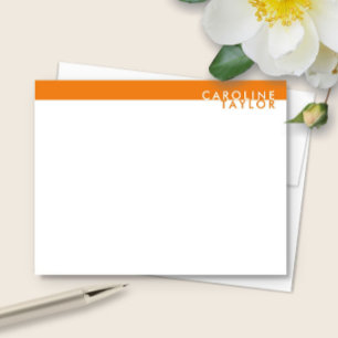 Carte De Correspondance Papeterie Personnalisée Prépa Orange Clair