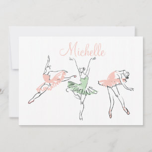 Carte De Correspondance Papeterie personnalisée Prima Ballerina