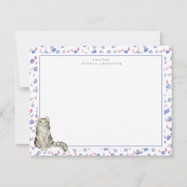 Carte De Correspondance Papeterie personnalisée Ragamuffin Chat (Devant)