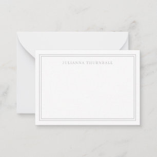 Carte De Correspondance Papeterie personnelle minimaliste chic
