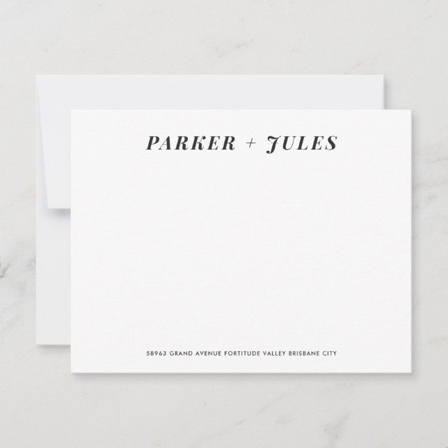 Carte De Correspondance Papeterie pour les couples (Devant)