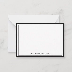 Carte De Correspondance Papeterie simple à personnaliser avec une bordure