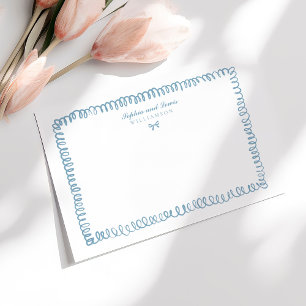 Carte De Correspondance Papier à lettres bleu blanc bleu français
