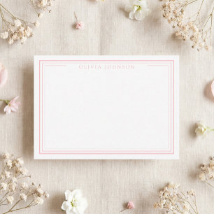 Carte De Correspondance Papier à lettres minimaliste élégant avec monogram