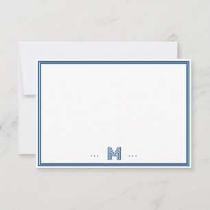 Carte De Correspondance Papier à lettres personnalisé avec bordure bleu ma