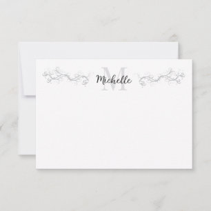 Carte De Correspondance Papier à lettres personnalisé avec des volutes élé