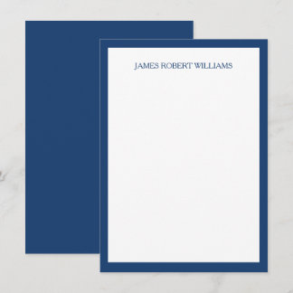 Carte De Correspondance Papier à lettres personnalisé minimaliste chic bor