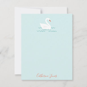 Carte De Correspondance Papier à lettres personnalisé Sweet Swan