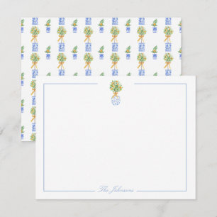 Carte De Correspondance Papier à lettres personnalisées Blue White Chinois