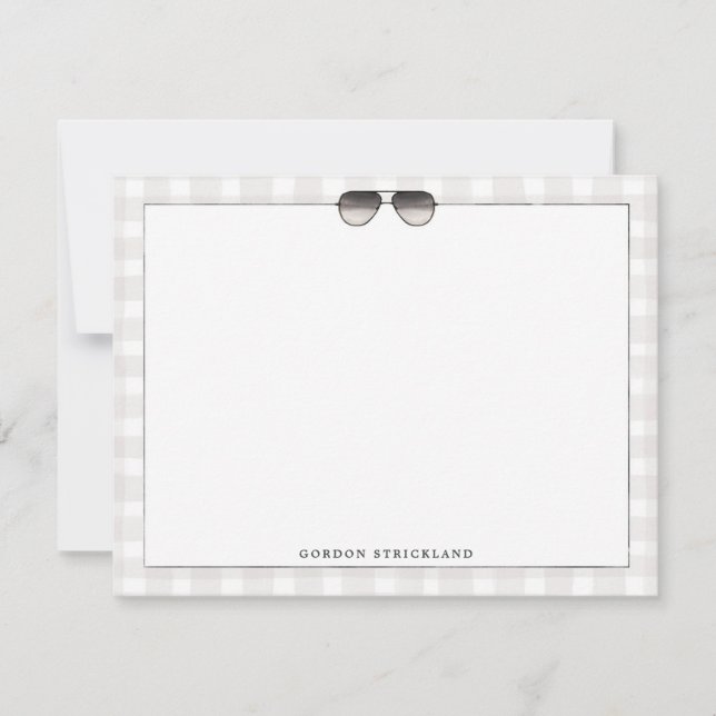 Carte De Correspondance Papier à lettres personnalisées pour hommes (Devant)
