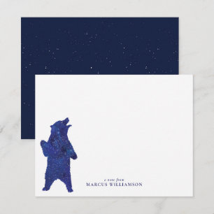Carte De Correspondance Papier à lettres personnel Blue Bear