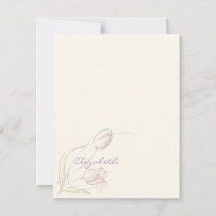Carte De Correspondance Papier personnel Graceful Tulips