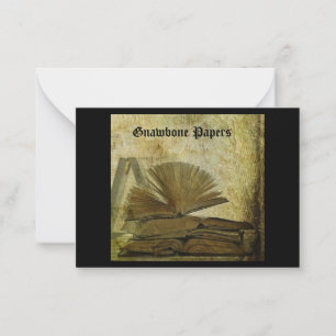 Carte De Correspondance Papiers à gnawbone marque de livre