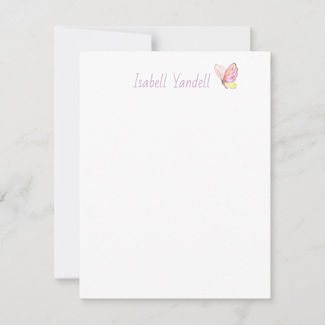 Carte De Correspondance Papillon Personnalisé (Devant)