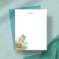 Papillon personnalisé et papeterie florale