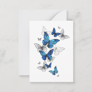 Carte De Correspondance Papillons volants bleus Morpho