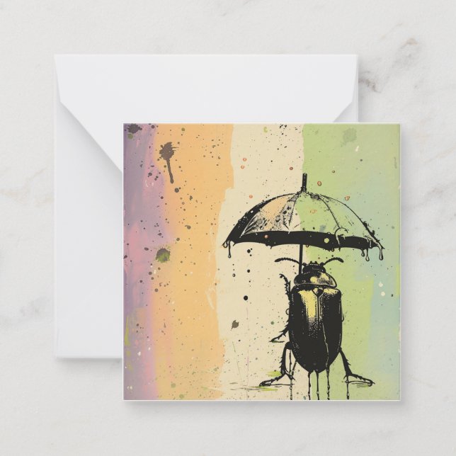 Carte De Correspondance Parasols et Whiskers dehors : Joies (Devant)