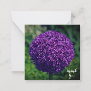 Carte De Correspondance Parfait violet Allium Flower Merci personnel