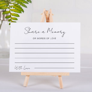 Carte De Correspondance Partager une mémoire minimaliste bien désire céléb