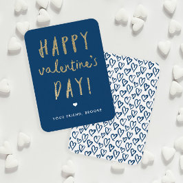 Carte De Correspondance Parties scintillant d'or Bonne Saint Valentin