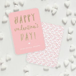 Carte De Correspondance Parties scintillant d'or Bonne Saint Valentin