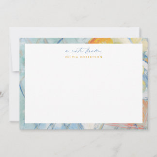 Carte De Correspondance Pastel Painted Still Life Stationery Note card