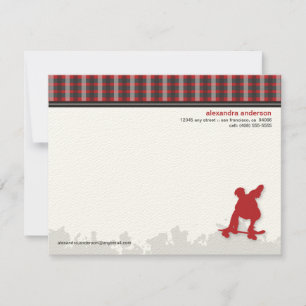 Carte De Correspondance Patineur Garçon Customisé Plaques de Note Plat (ro