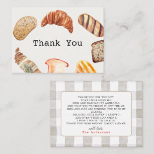 Carte De Correspondance Pâtisseries au four Baby shower Merci