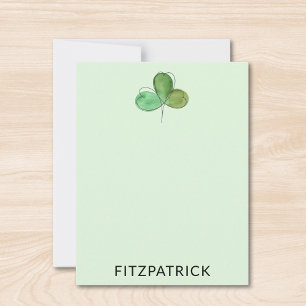 Carte De Correspondance Patrimoine Irlandais Trèfle Vert Personnalisé