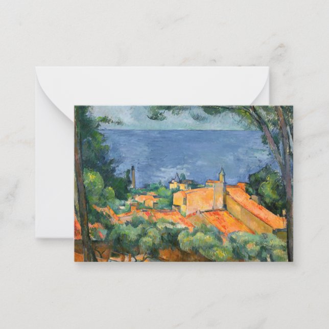 Carte De Correspondance Paul Cezanne - Estaque aux toits rouges (Devant)