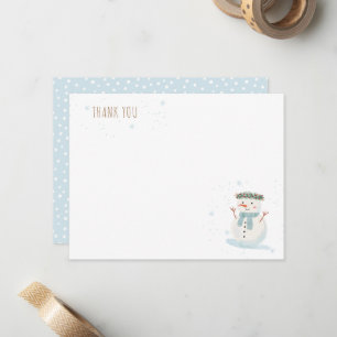Carte De Correspondance Pays des merveilles hivernal Bonhomme de neige mig