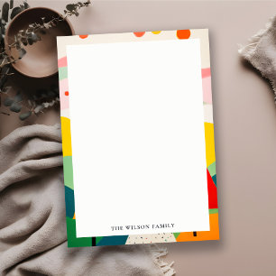 Carte De Correspondance Paysage de Noël Abstrait et coloré