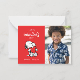 Carte De Correspondance Peanuts Câlin coeur de Snoopy