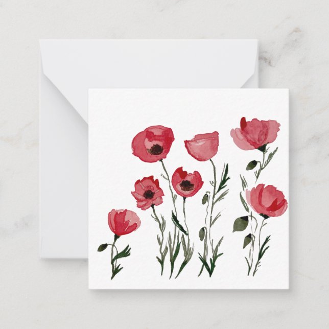 Carte De Correspondance Pépites - Floral Carré Note Card (Devant)