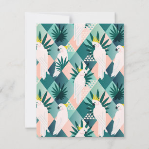 Carte De Correspondance Perroquet sur Palm 1