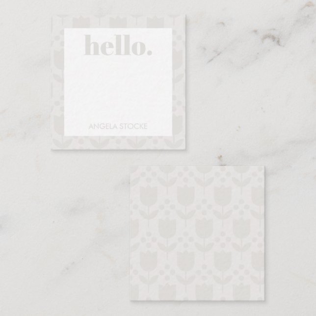 Carte De Correspondance Personalized Retro Flower (Devant / Derrière)