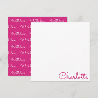Carte De Correspondance Personalized Script Name 