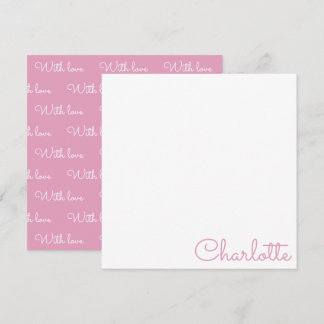 Carte De Correspondance Personalized Script Name 