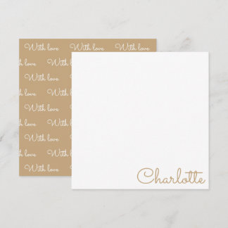 Carte De Correspondance Personalized Script Name 