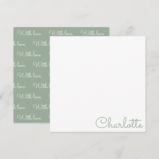 Carte De Correspondance Personalized Script Name  (Devant / Derrière)